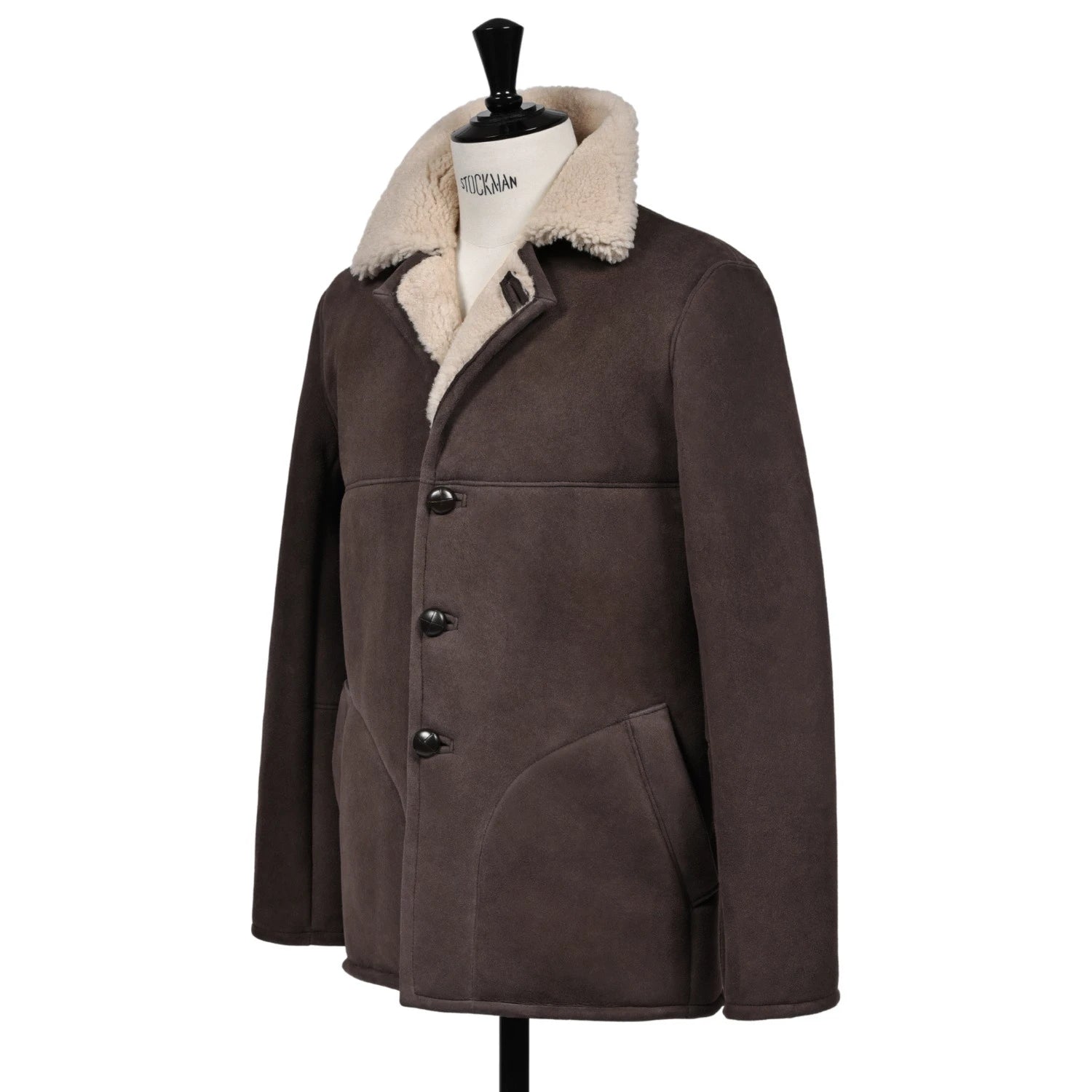 Connor Sheepskin Jacket showing sode on a bust form