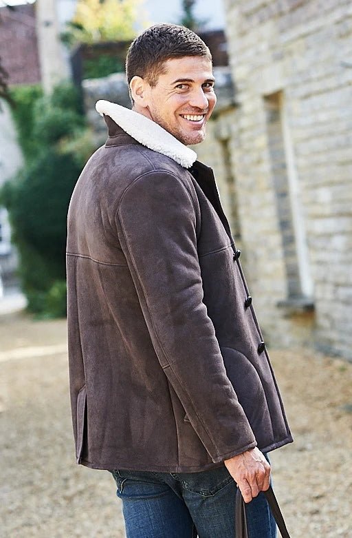 Connor Sheepskin Jacket on a male model side back view - L'Atelier Global