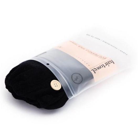 Eco-Friendly Microfiber Hair Towels on a white background