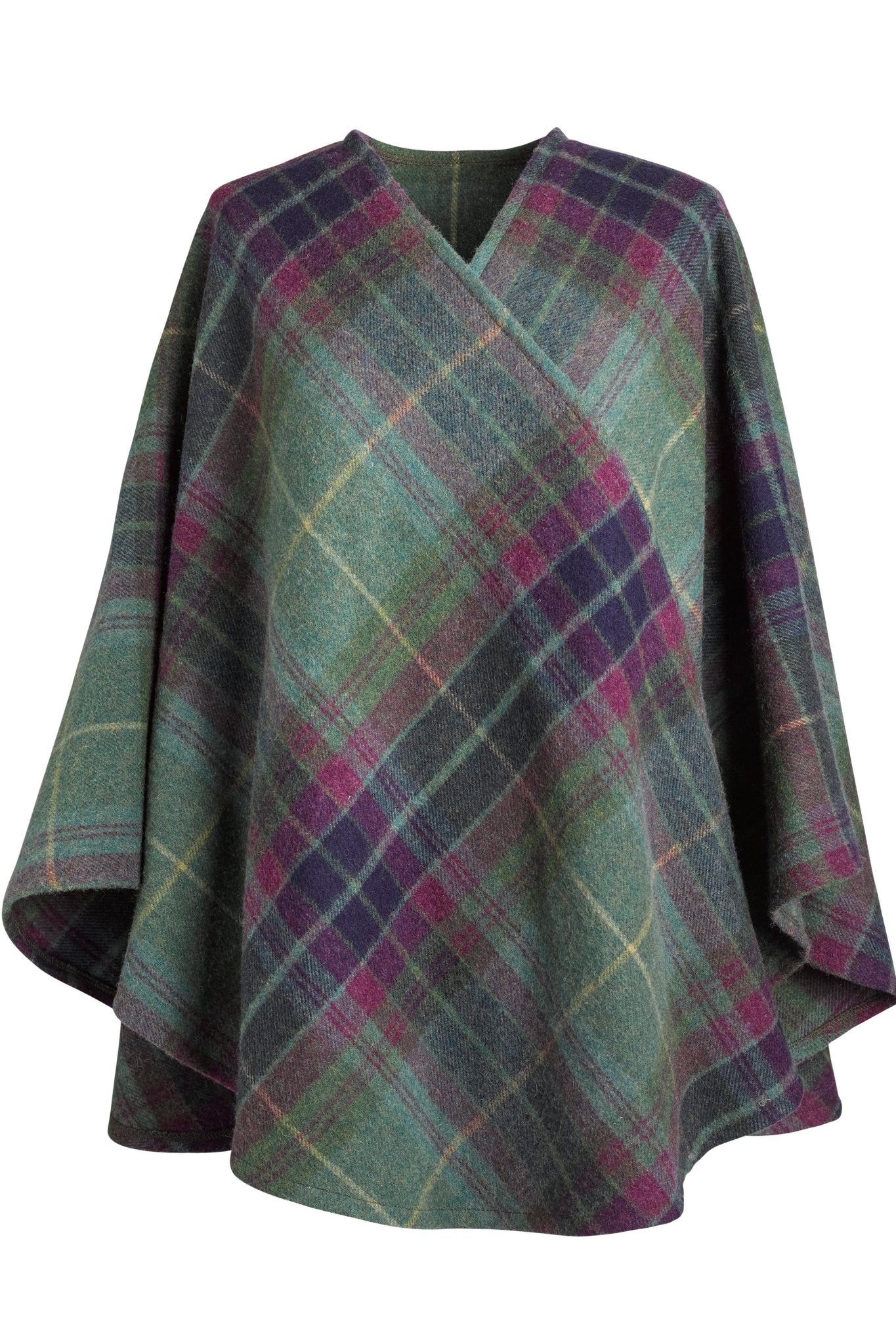 Emerald Isle Heathered Green Wrap on a White Background Wrapped closed