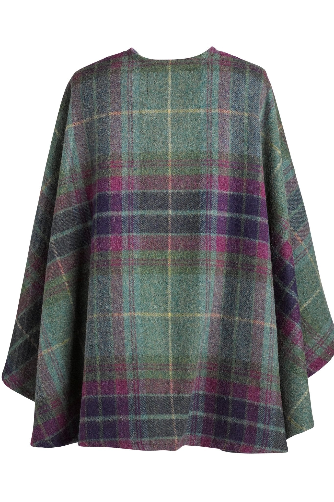 Emerald Isle Heathered Green Wrap Back Side on a white background