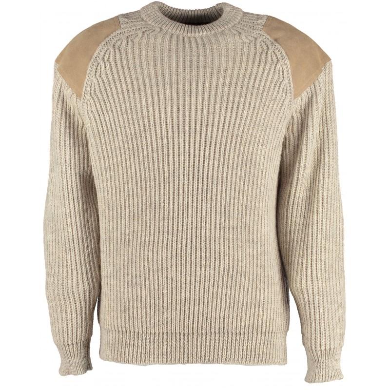 English Midlands Classic Crew Sweater in Light Gray Walsh on a White Background