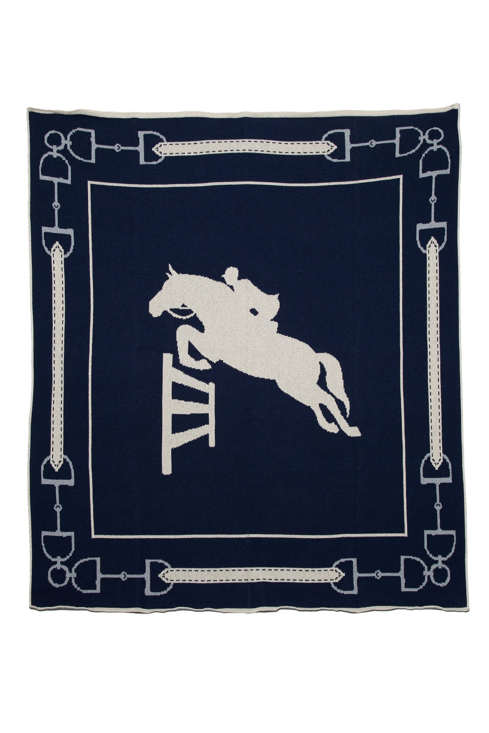 Equestrian Eco Jumper Throw is laying against a white background