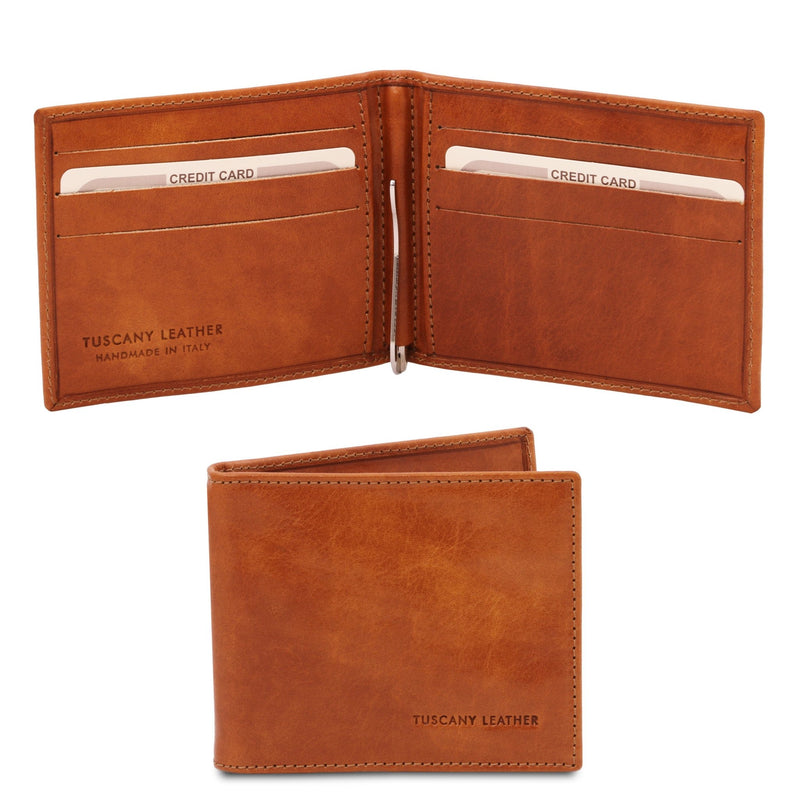 Exclusive Leather Card Holder With Money Clip - L'Atelier Global