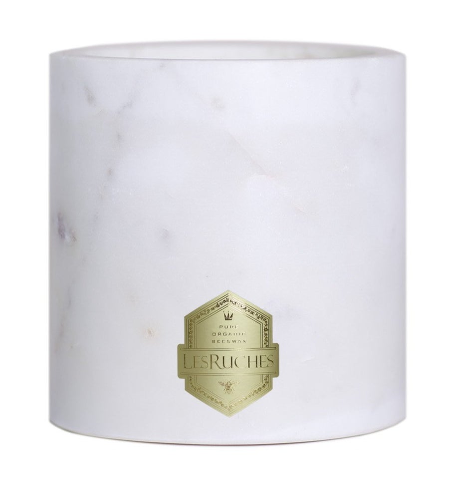 Gardenia Beauté Marbré Beeswax Candle - L'Atelier Global