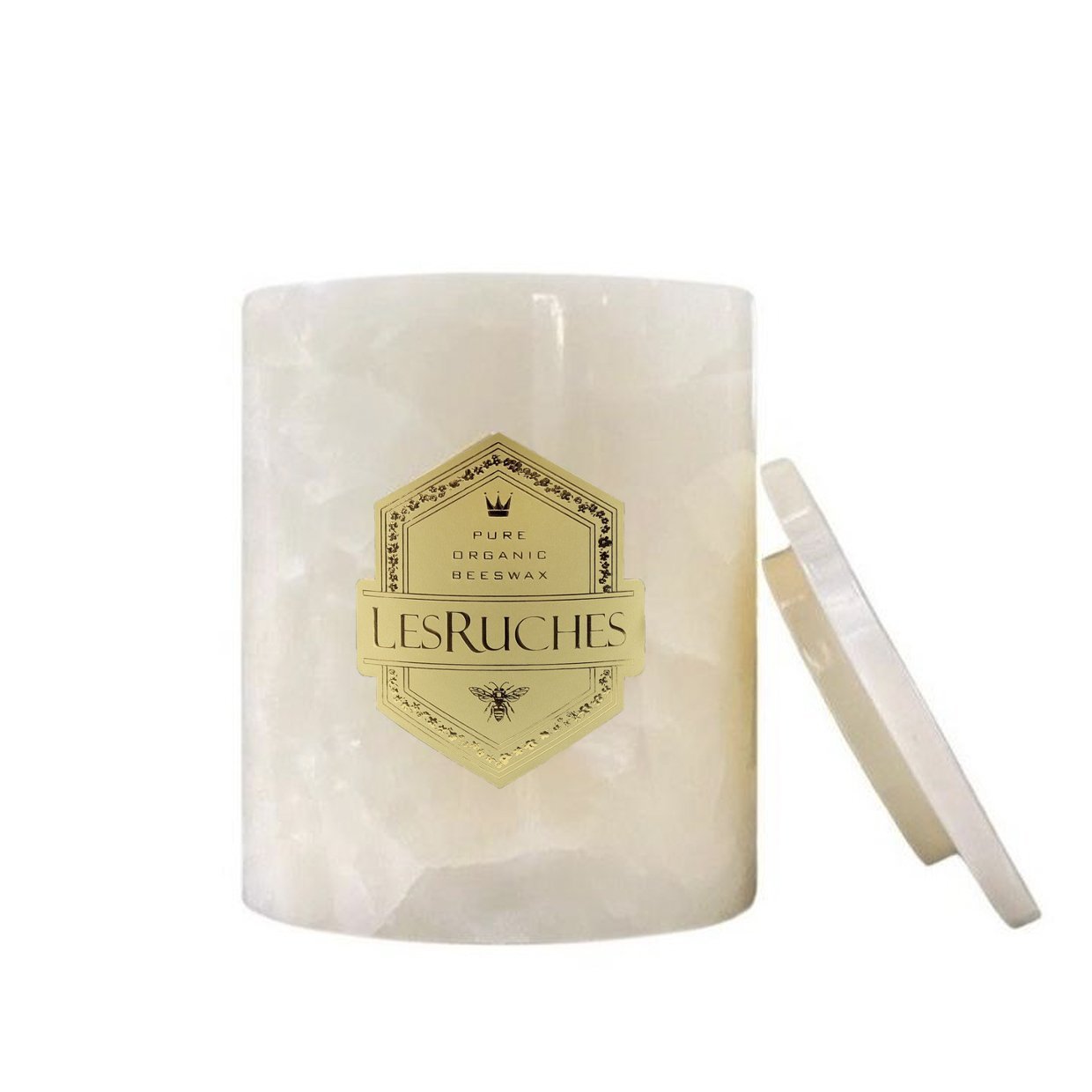 Gardenia Onyx Partfaite Beeswax Candle 8 oz on a white background