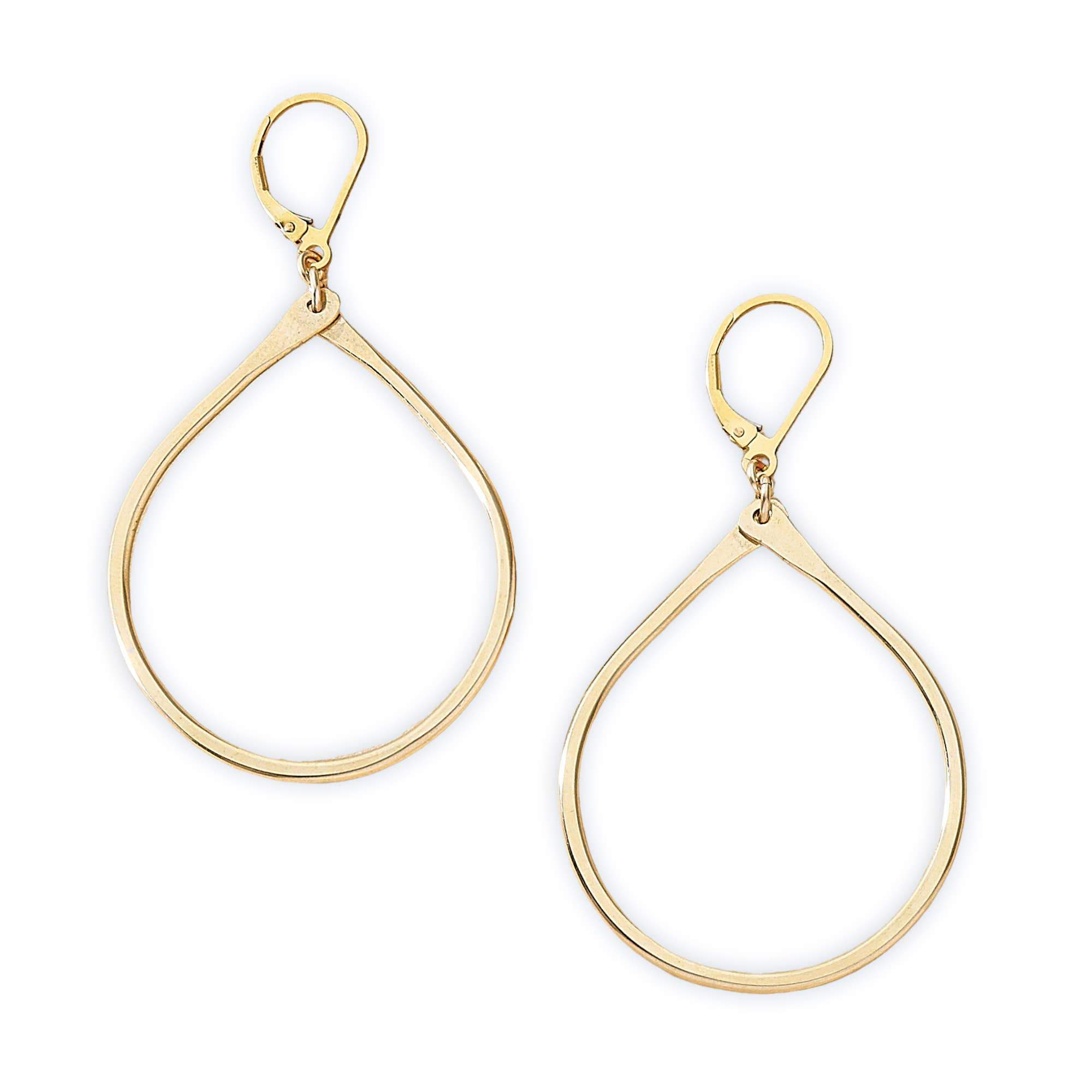 Gold Oval Hoop Statement Earrings on a white background - L'Atelier Global