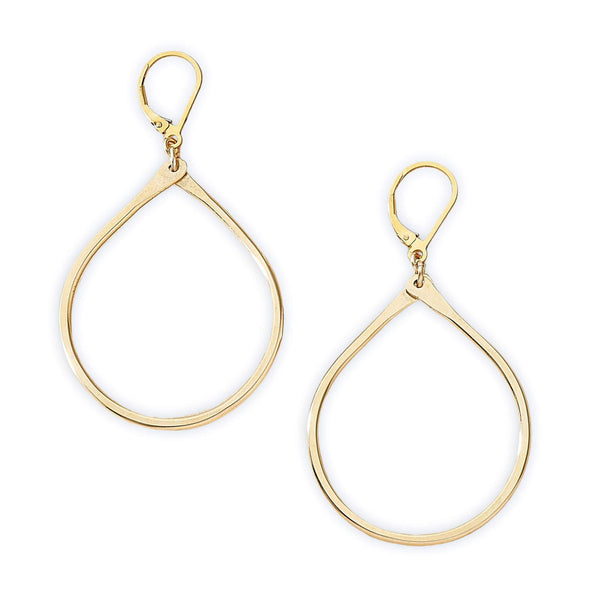 Gold Oval Hoop Statement Earrings - L'Atelier Global