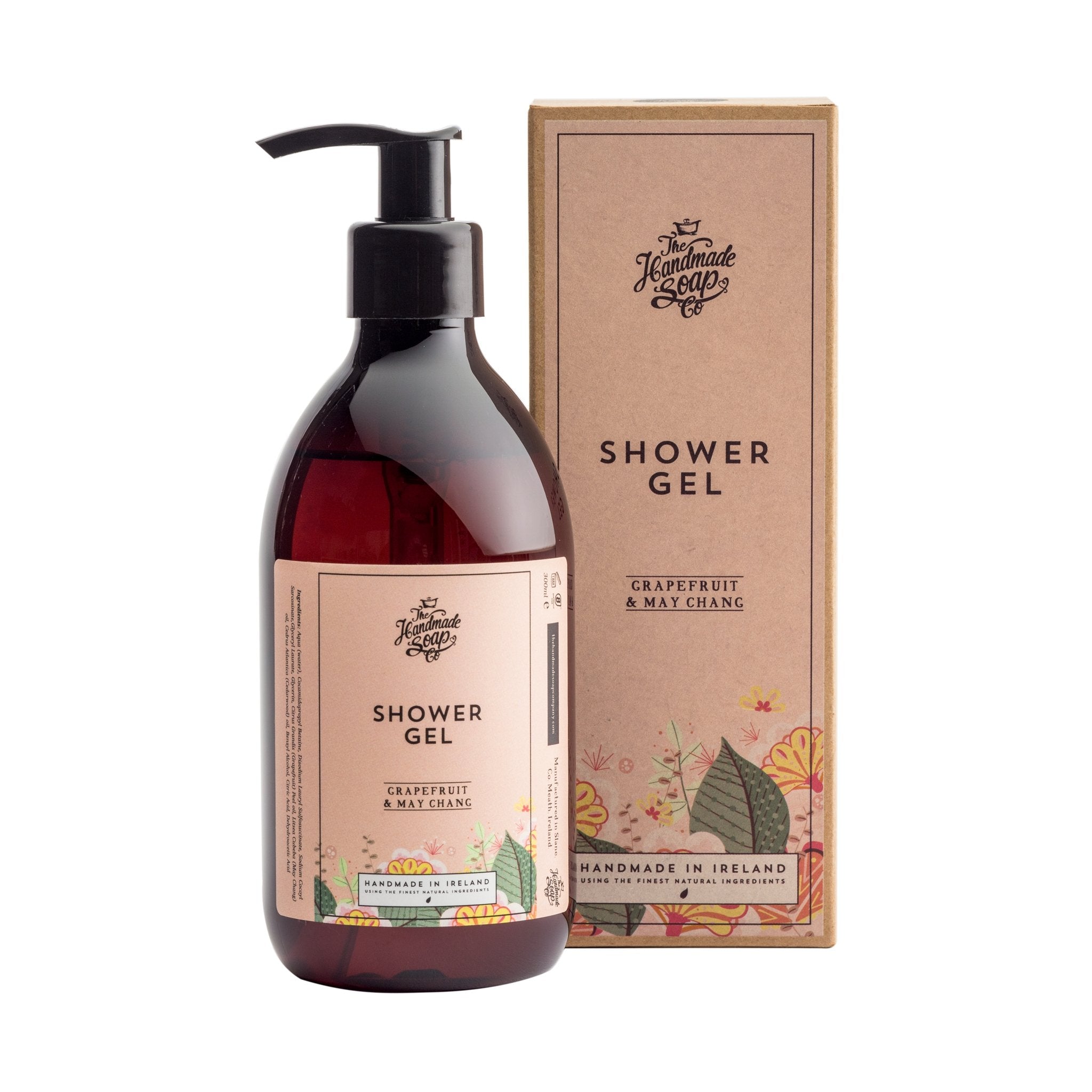 Grapefruit & May Chang Shower Gel and its box on a white background