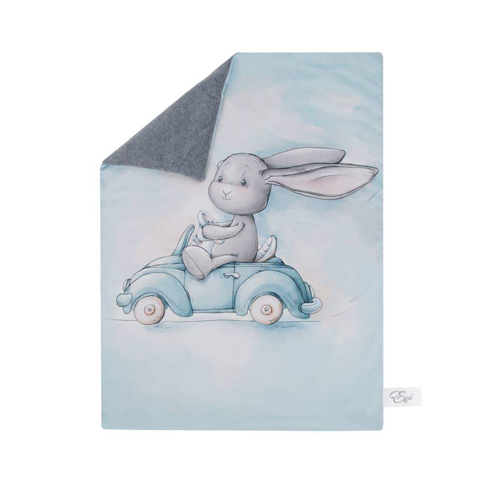 Great Day For a Ride Reversible Blanket on a white background - L'Atelier Global