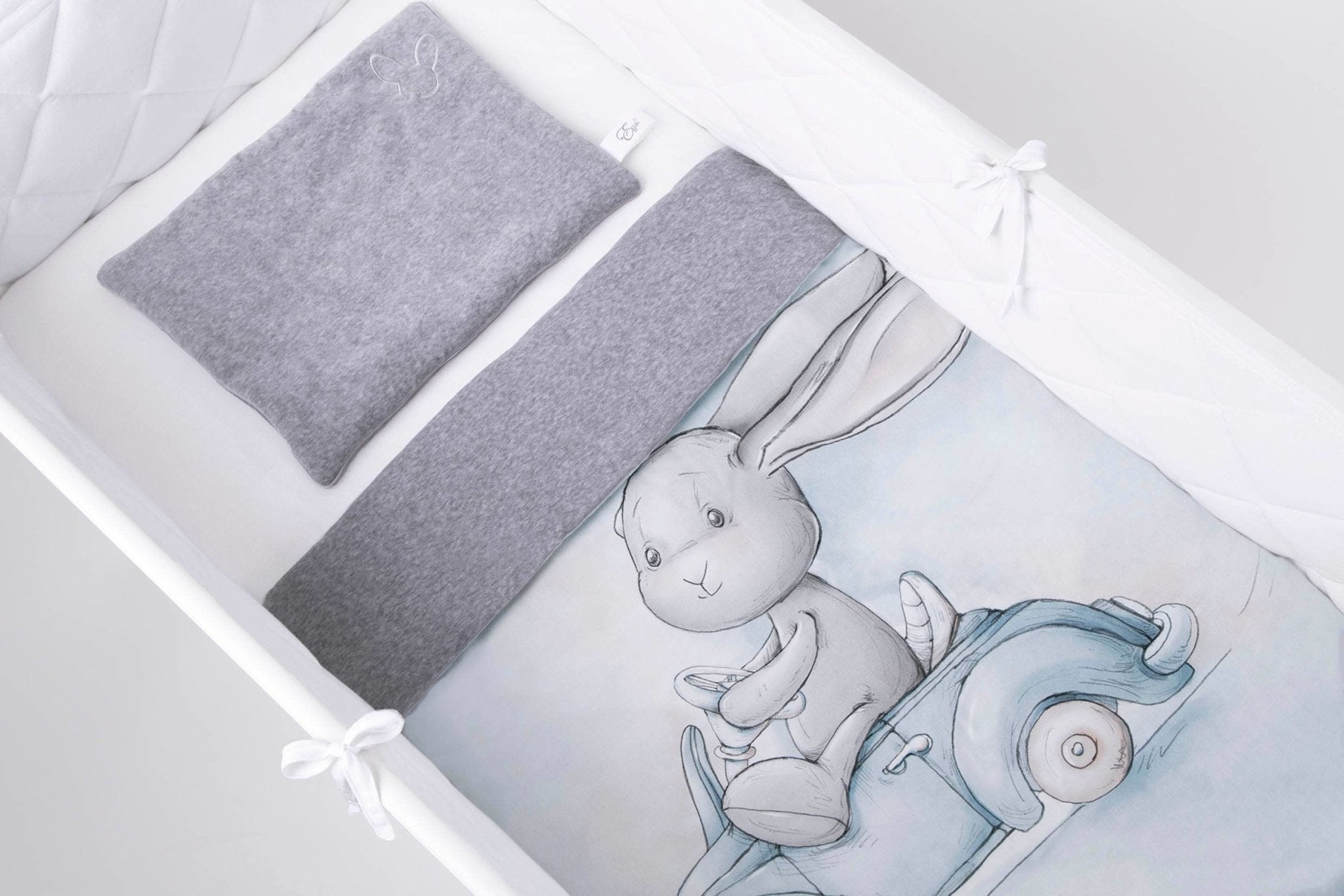 Great Day For a Ride Reversible Blanket on a children's bed - L'Atelier Global