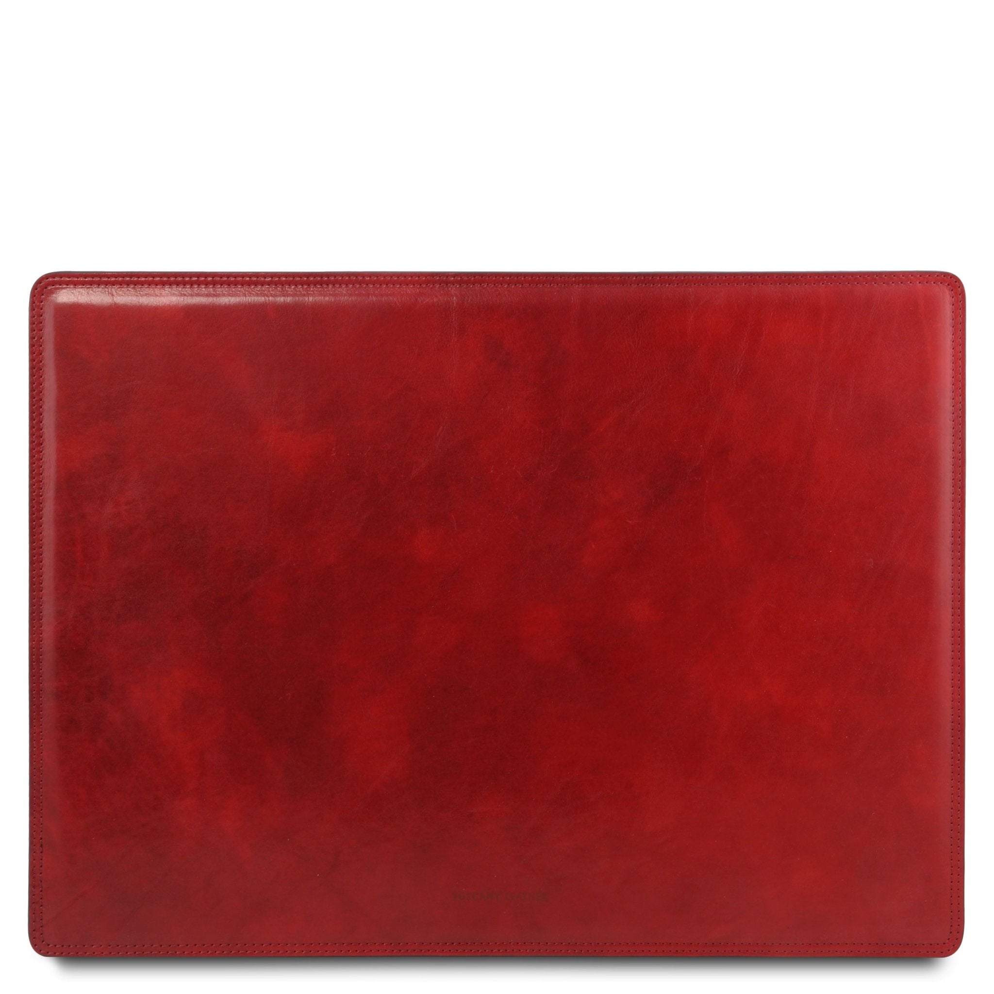 Italian Leather Desk Pad in red on a white background - L'Atelier Global