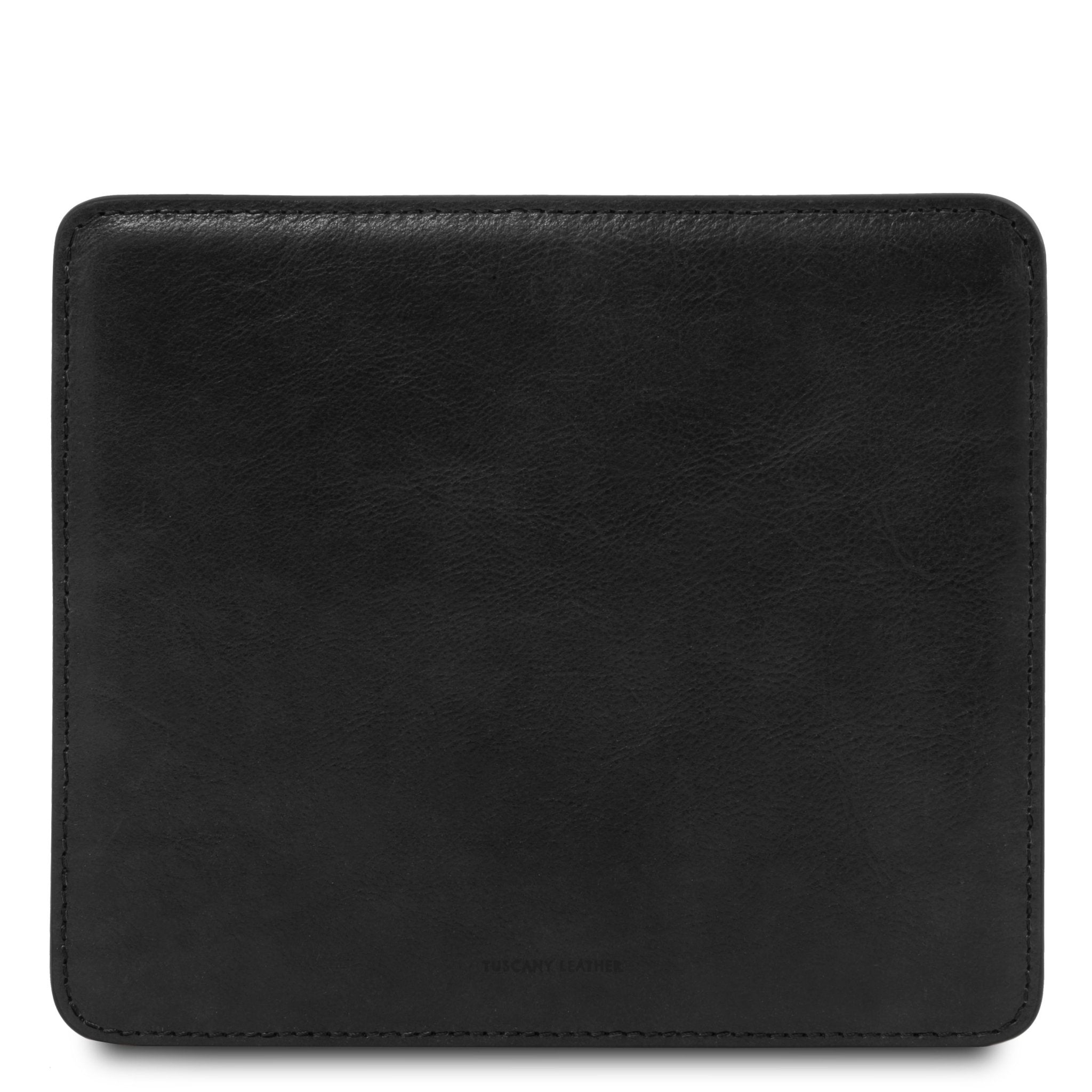Italian Leather Mouse Pad in black on a white background - L'Atelier Global