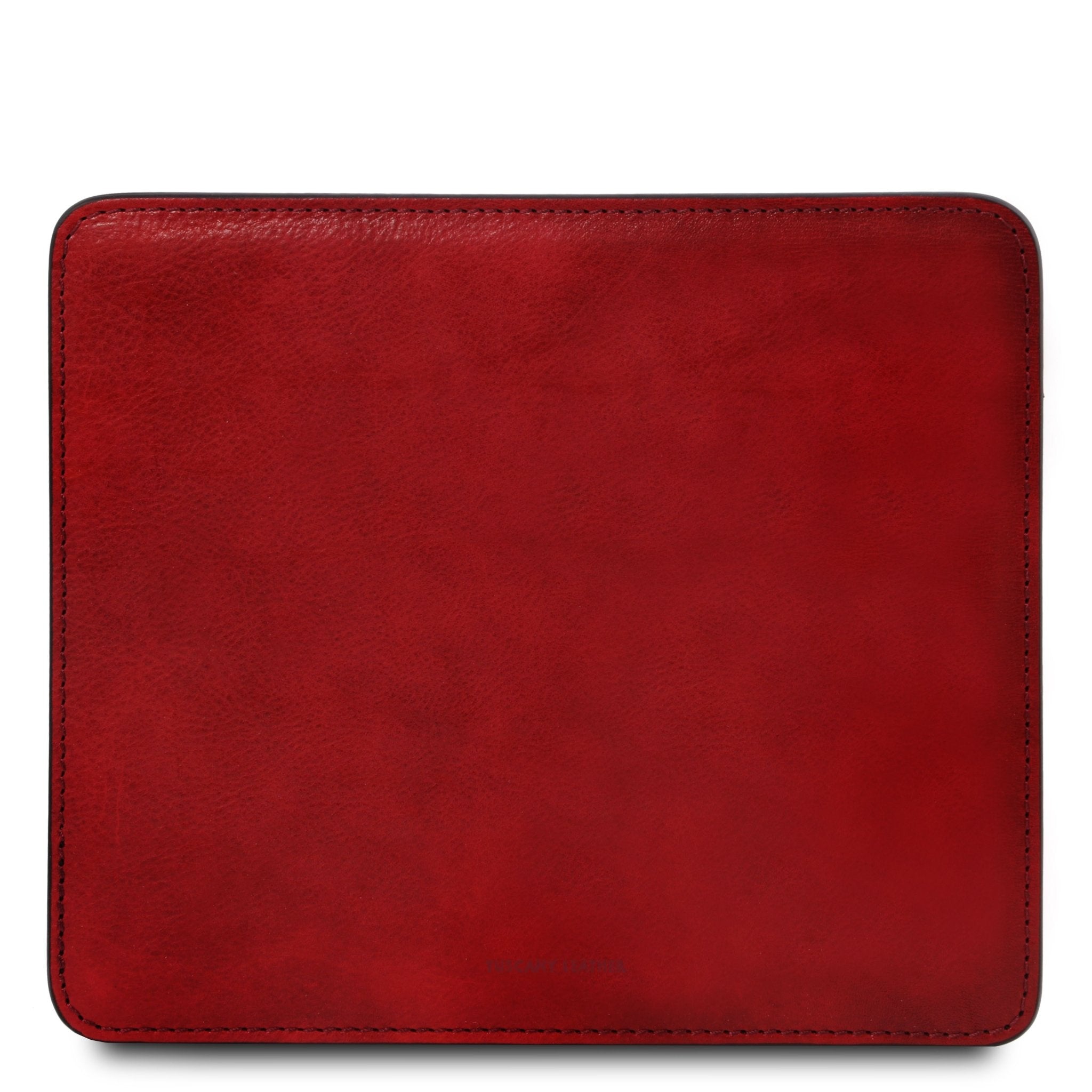 Italian Leather Mouse Pad in red on a white background - L'Atelier Global