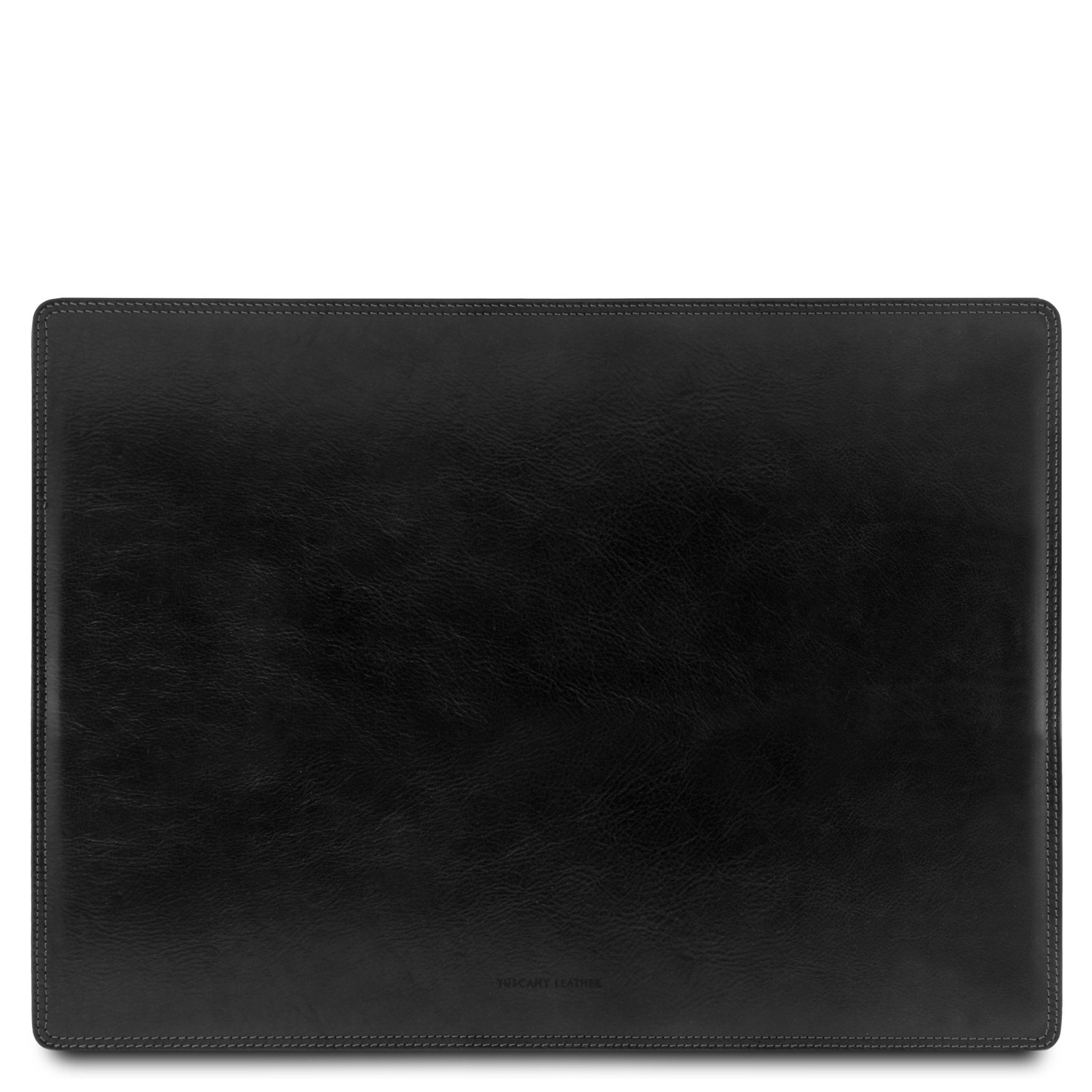 Italian Leather Desk Pad in black on a white background - L'Atelier Global