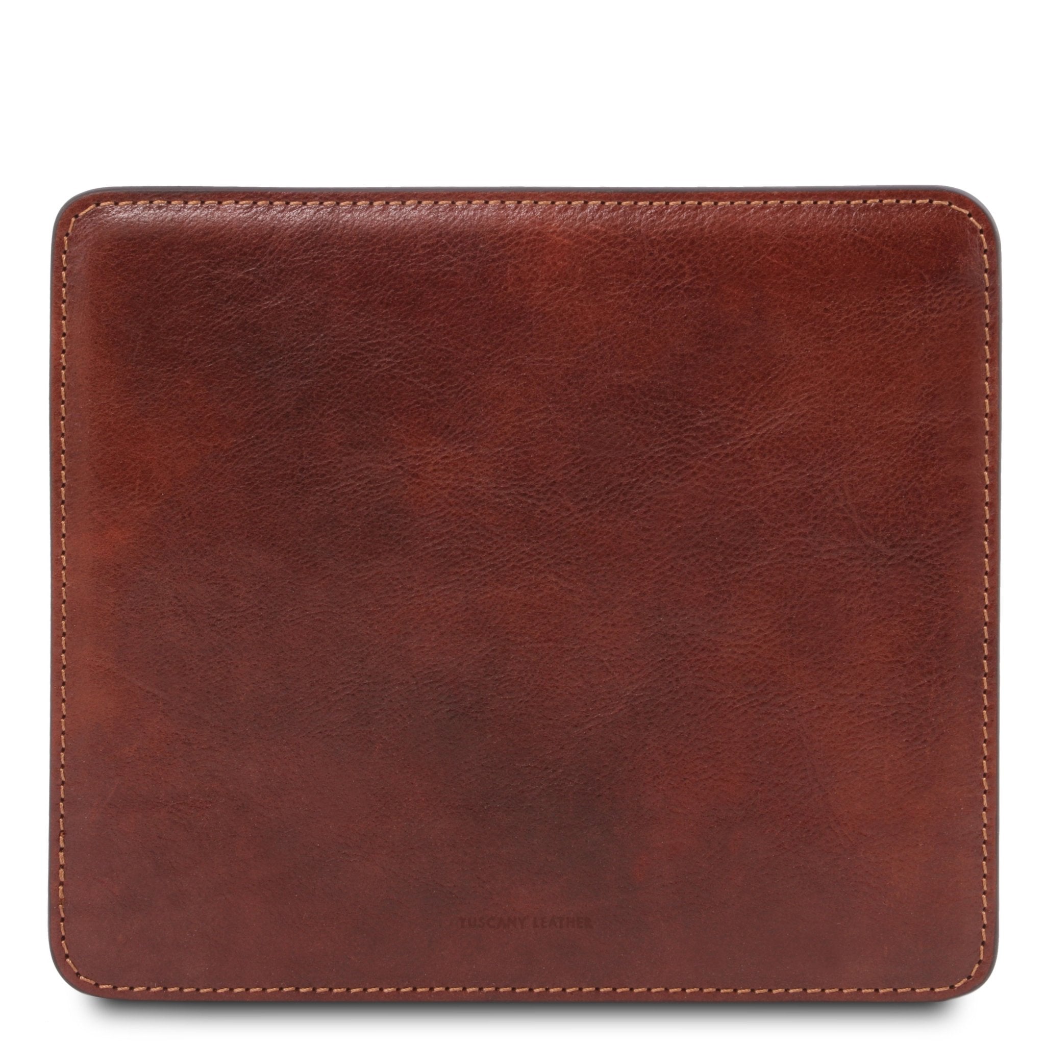 Italian Leather Mouse Pad in brown on a white background - L'Atelier Global