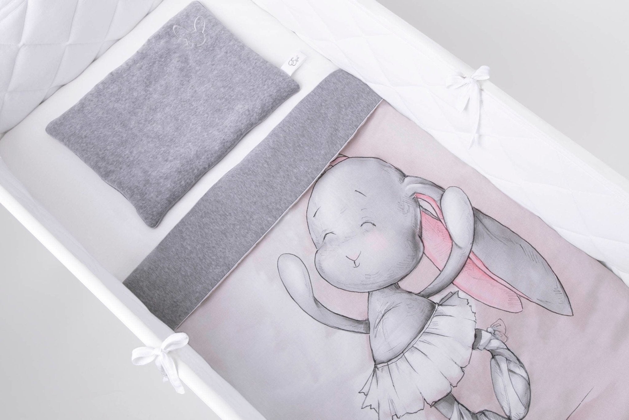Joyful Ballerina Reversible Blanket on a child's bed - L'Atelier Global