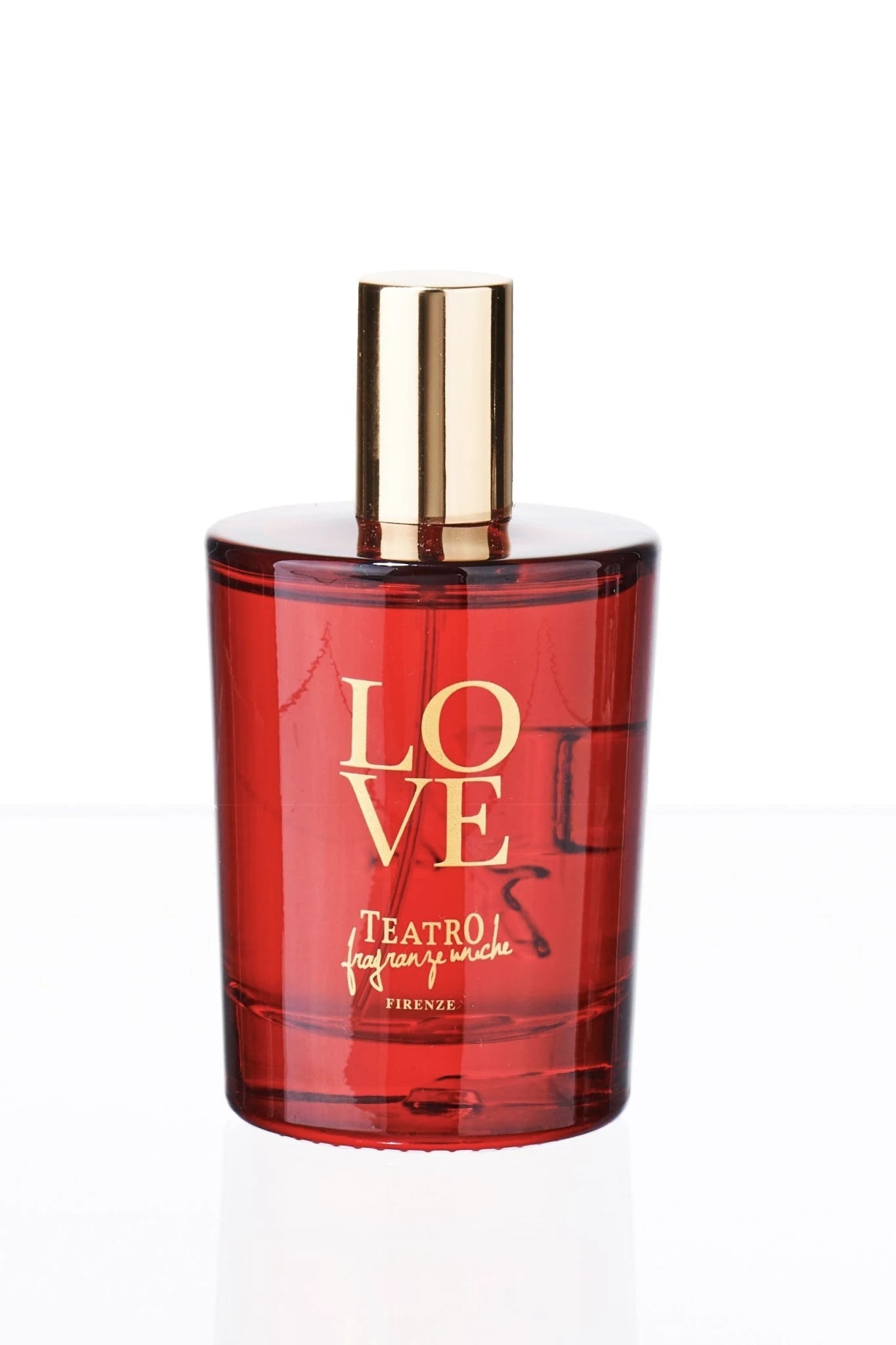Love Luxury Florentine Room Red Spray Bottle on a white background - L'Atelier Global