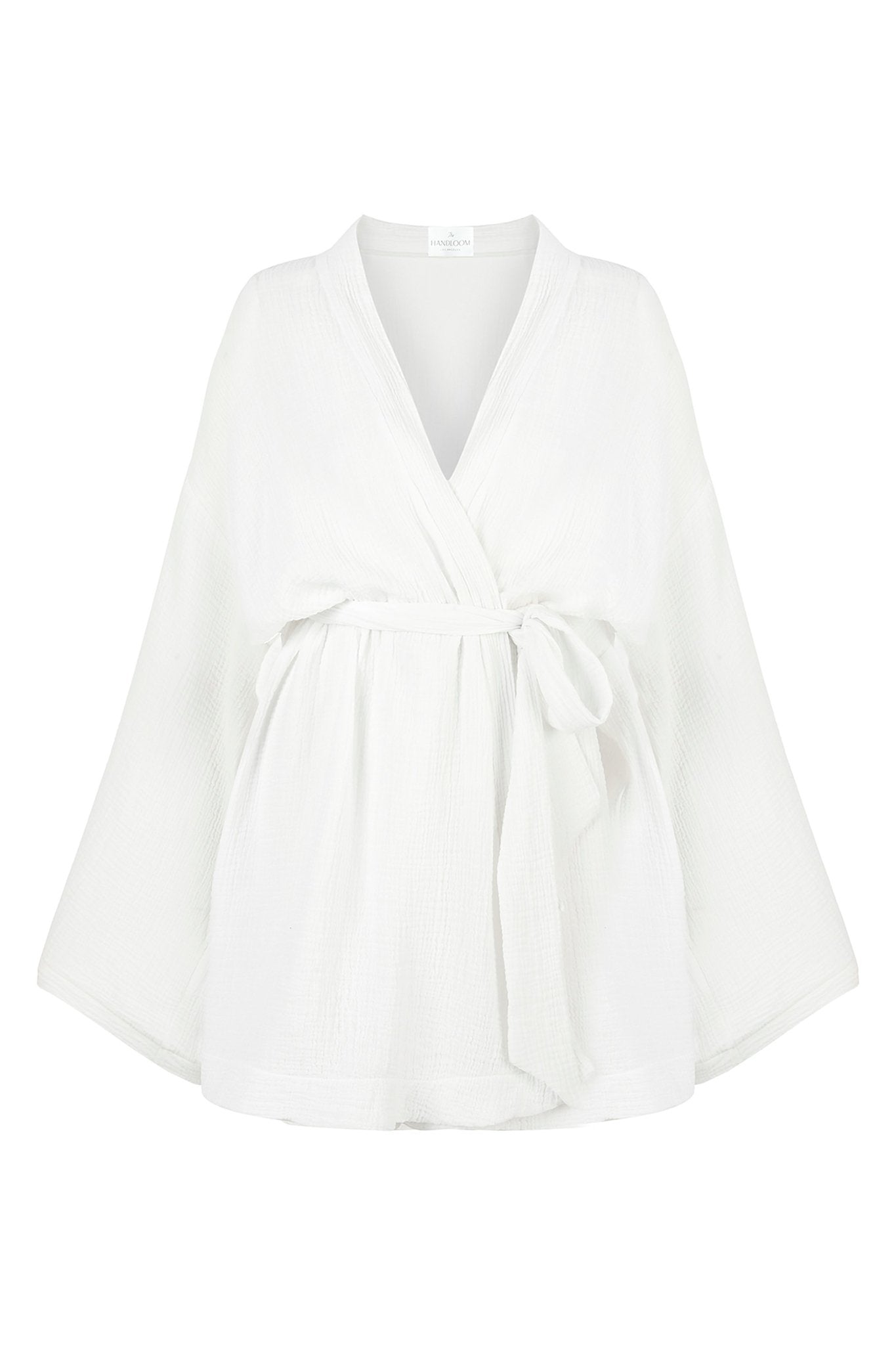 Front of the Luxe Luna Kimono Wrap on a white background displaying kimono sleeve shape with voluminous fabric