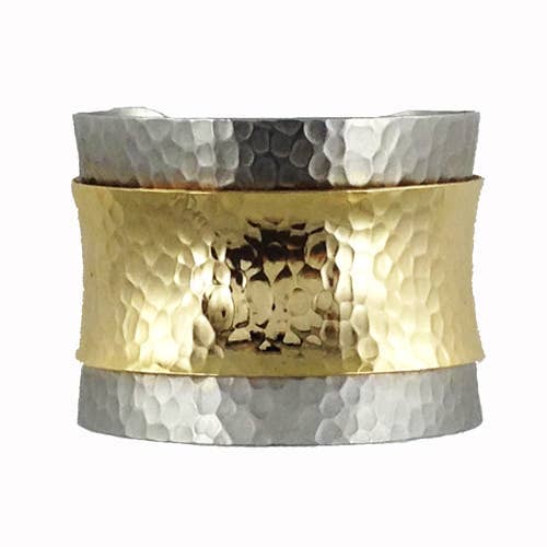 Madison Layered Hammered Cuff - L'Atelier Global