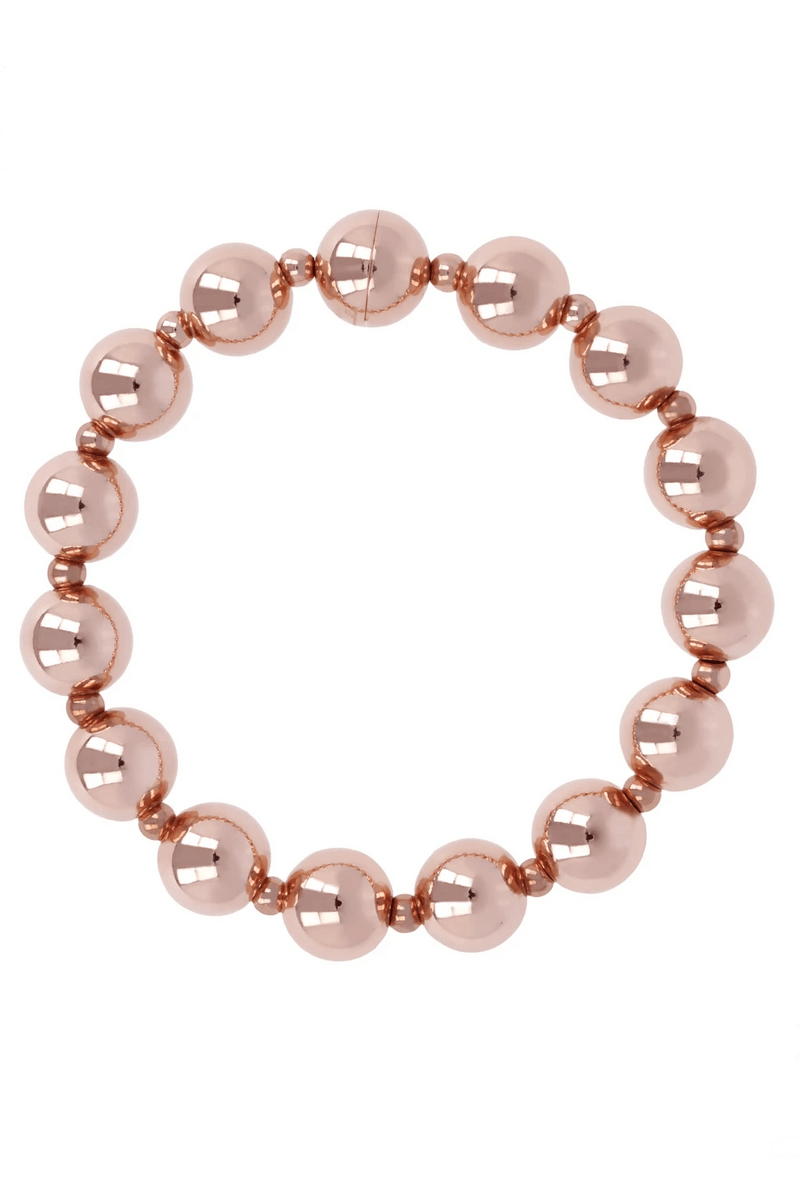 Milano Golden Rosé Spheres Bracelet on a white background