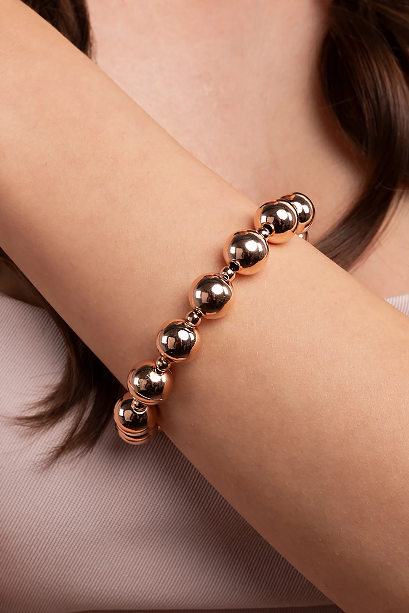 Milano Golden Rosé Spheres Bracelet - L'Atelier Global