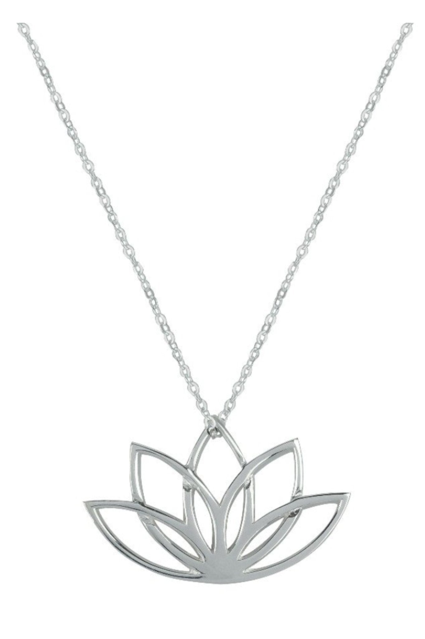 Irish New Beginnings Silver Necklace hanging on a white background- L'Atelier Global