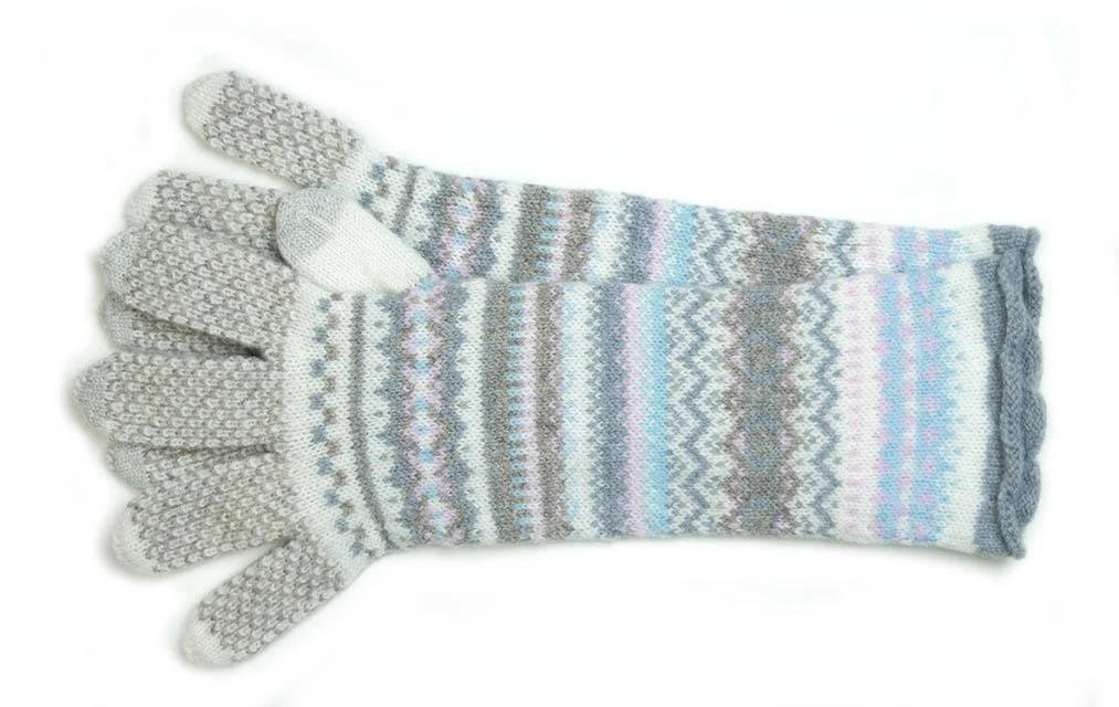 Northern Isles Merino Wool Beanie and Gloves in Mist - L'Atelier Global
