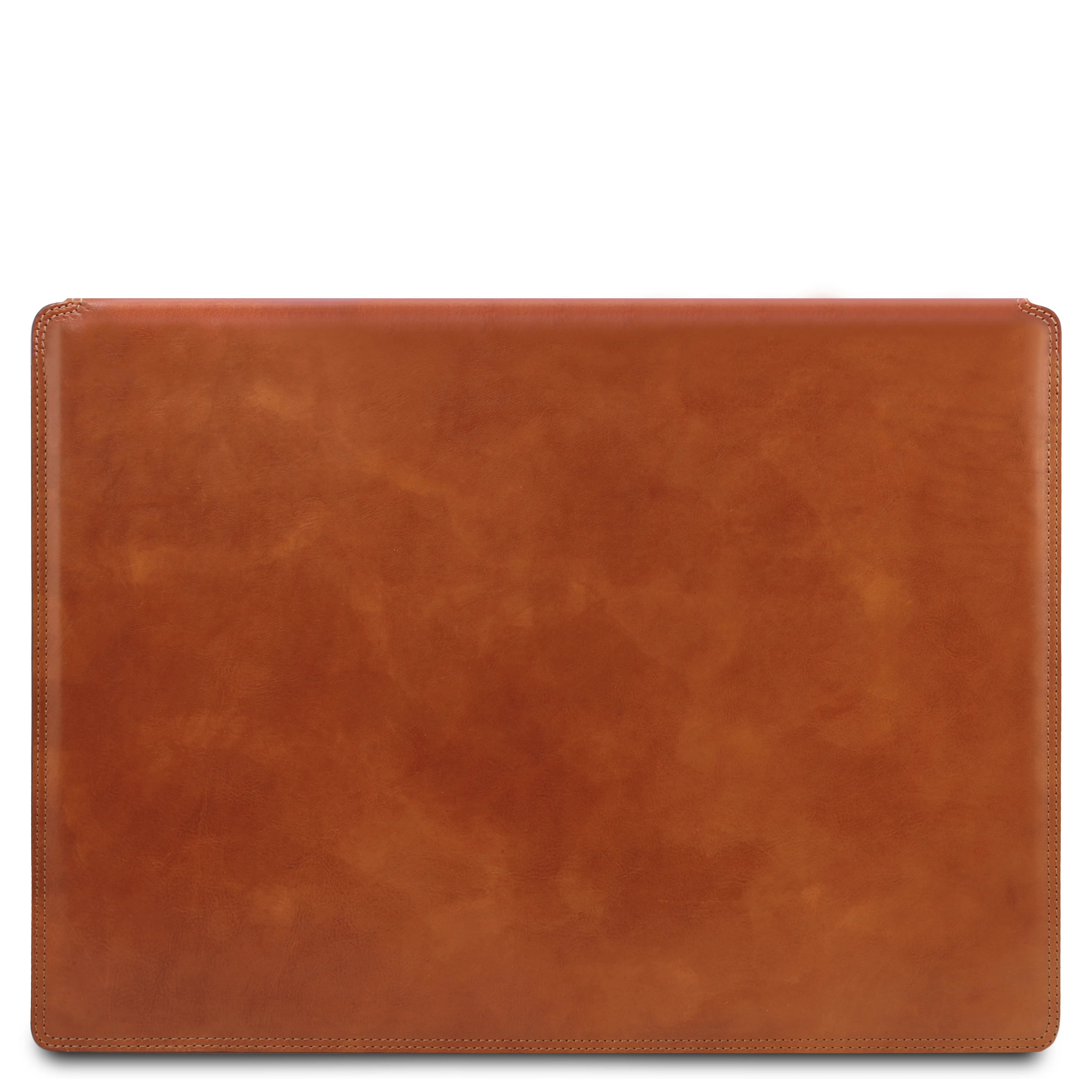 Office Set Leather Desk Pad with Inner Compartment in honey on white background