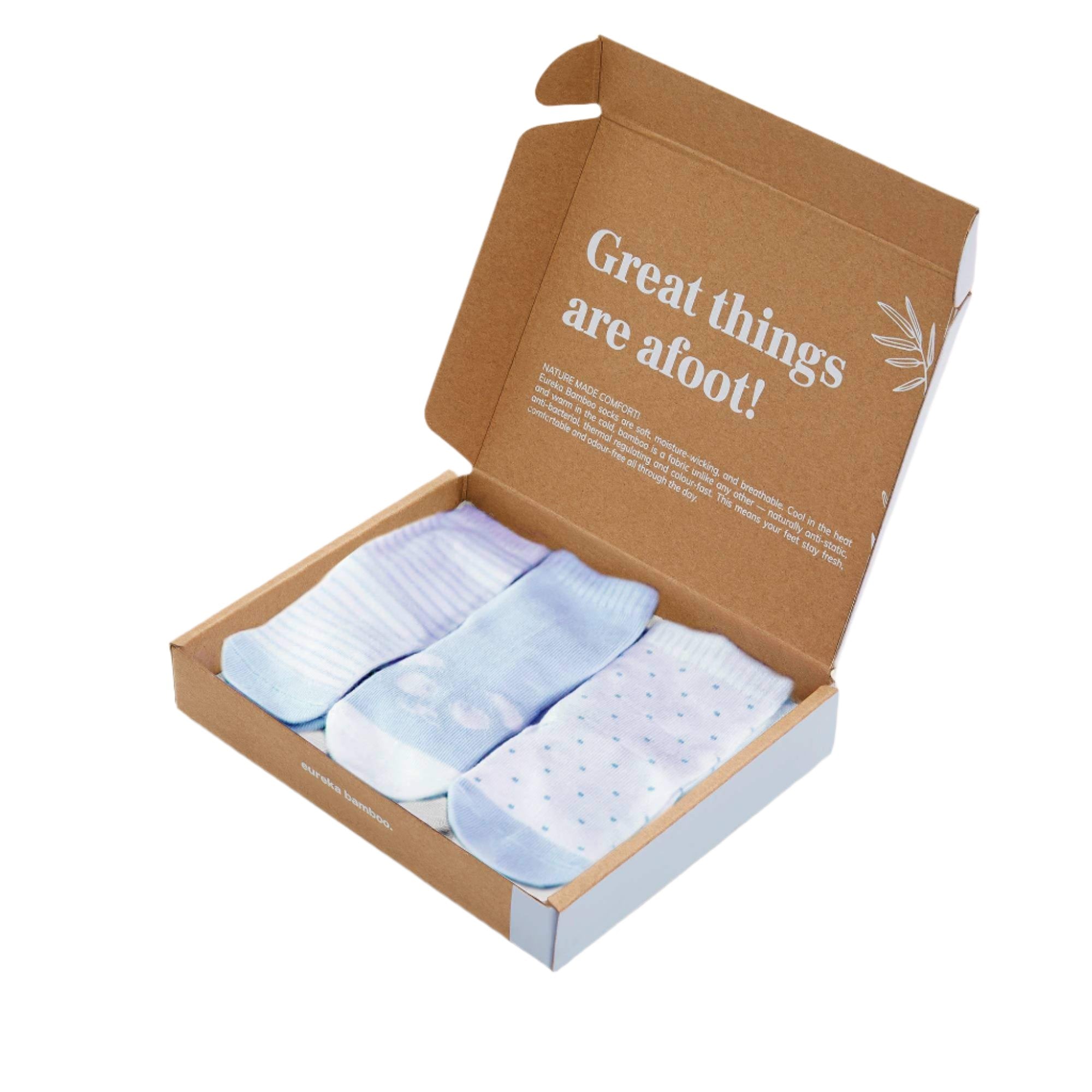 Organic Bamboo Crew Socks in Blue - L'Atelier Global