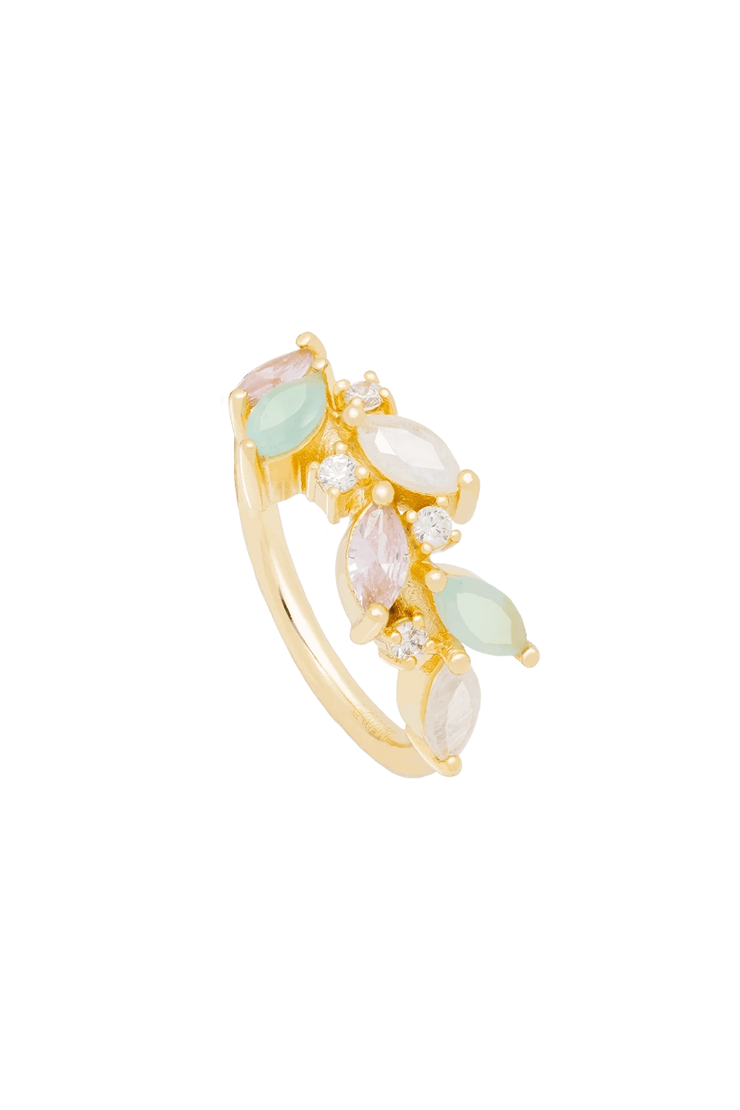 Padma Lotus Flower Adjustable Ring on a white background - L'Atelier Global