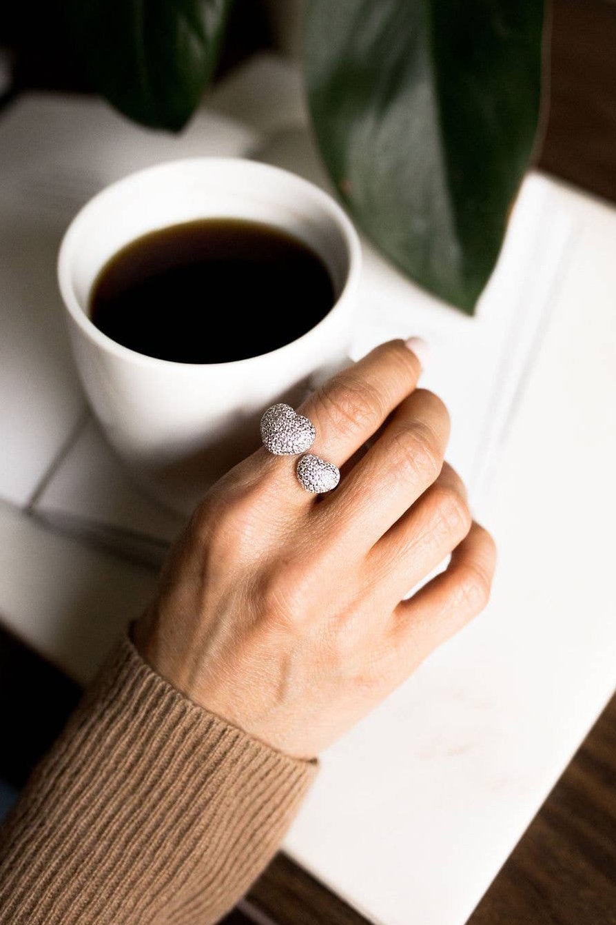 Prato Pavé Heart to Heart Ring - L'Atelier Global