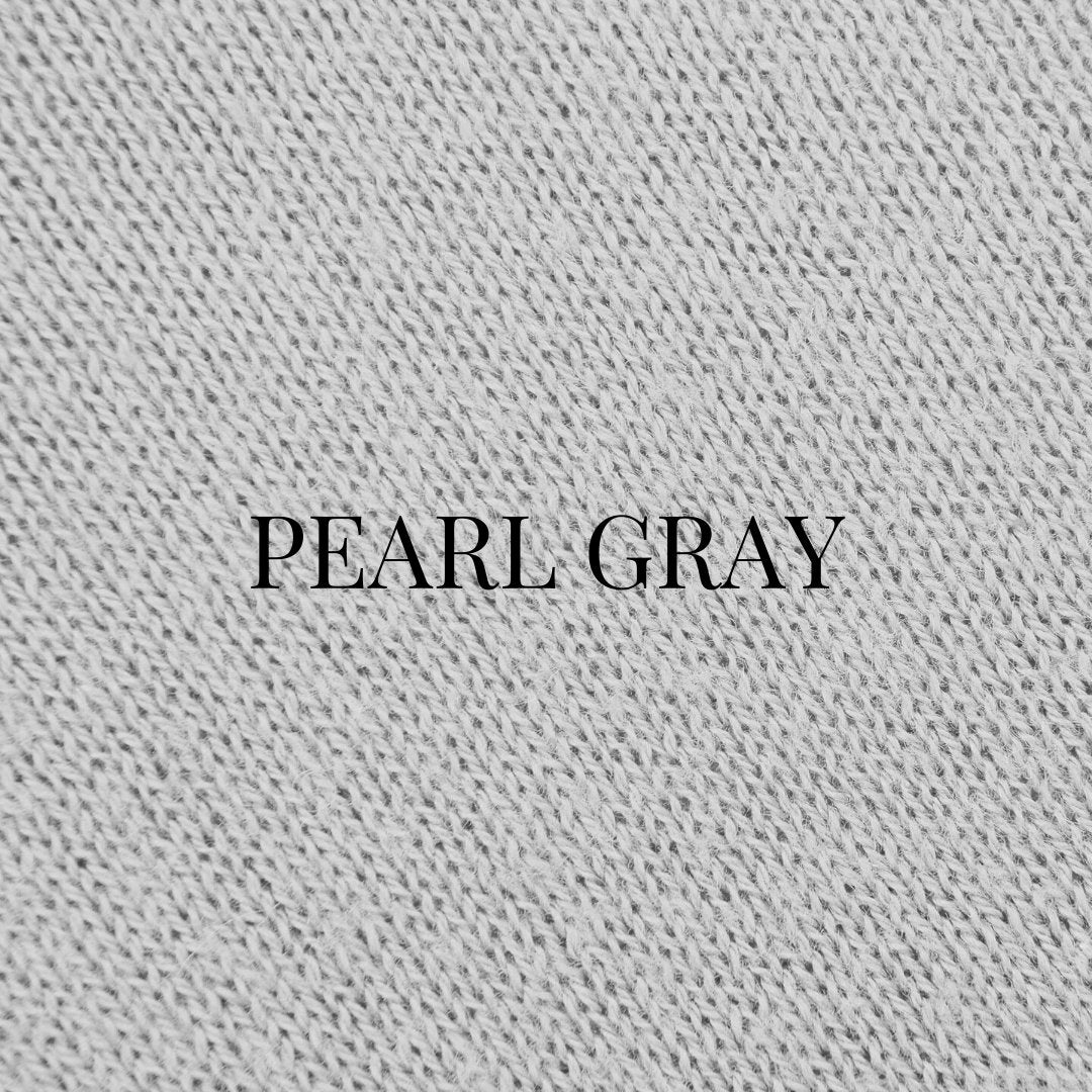 Ravello Cashmere Poncho pearl gray color swatch showing close up of color - L'Atelier Global