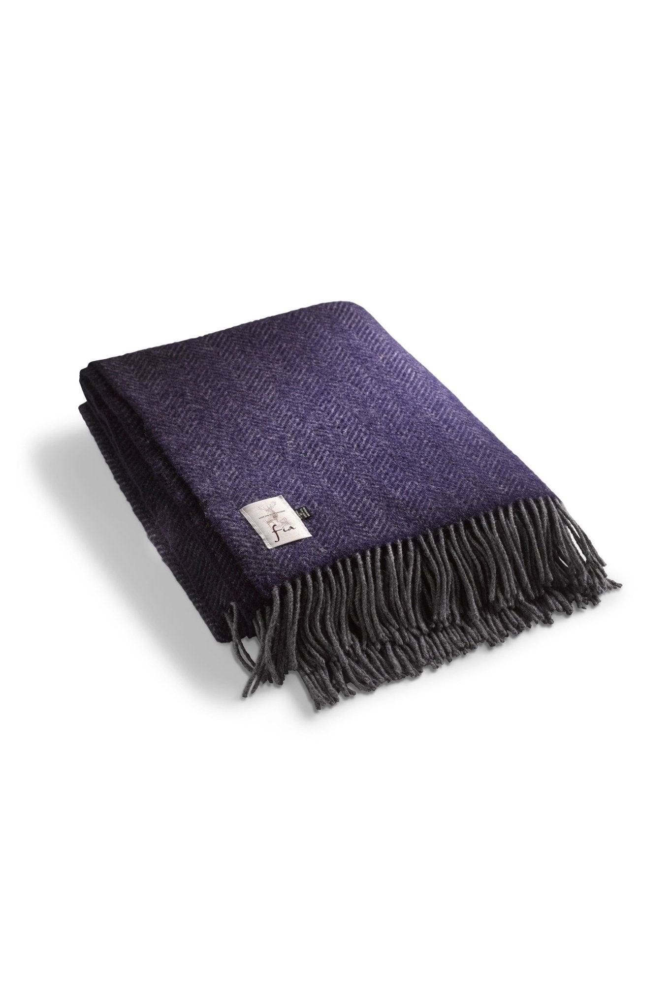 Irish Royal Navy Merino Cashmere Throw folded on a white background- L'Atelier Global