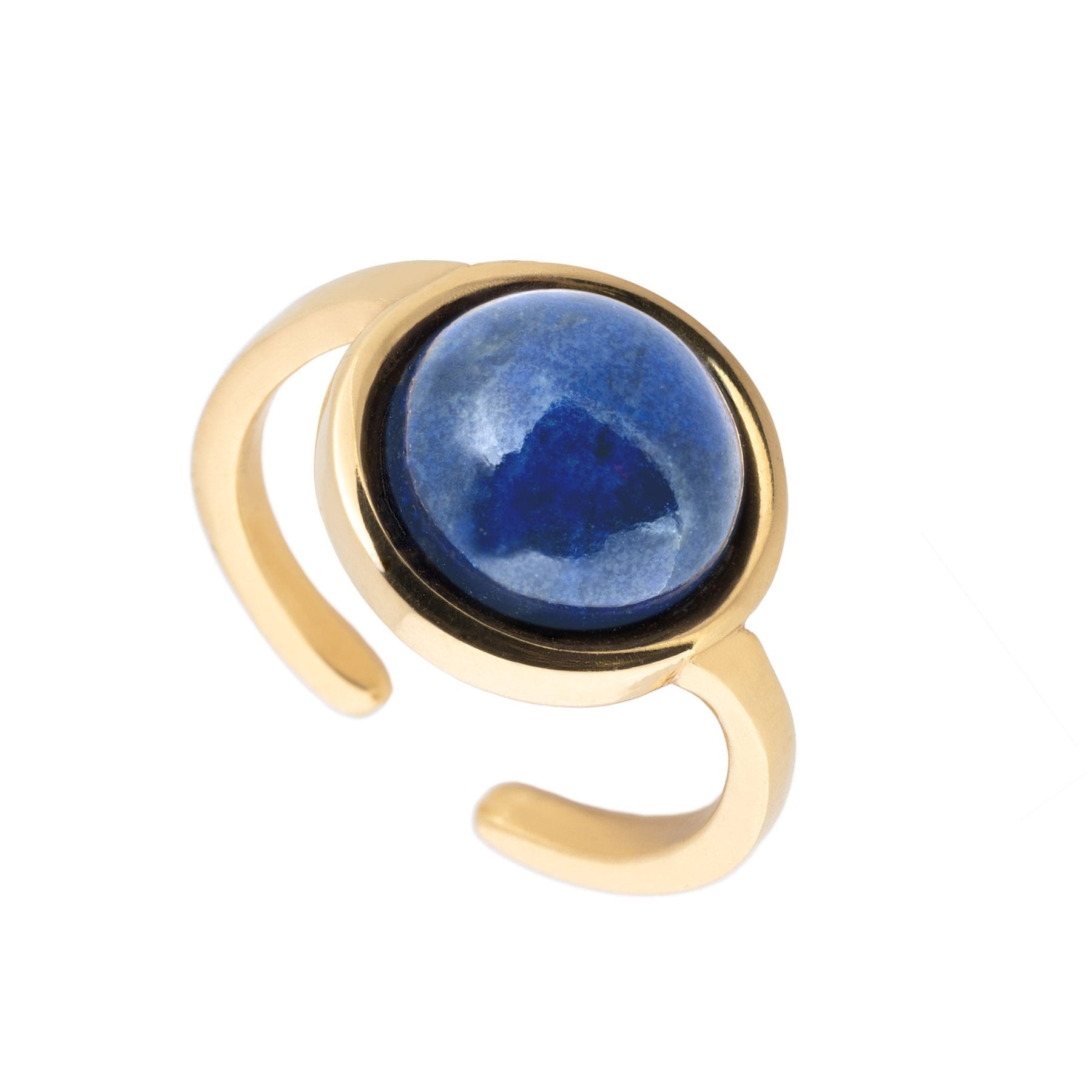 Santa Cruz Lapislazuli Adjustable Ring on a white background - L'Atelier Global
