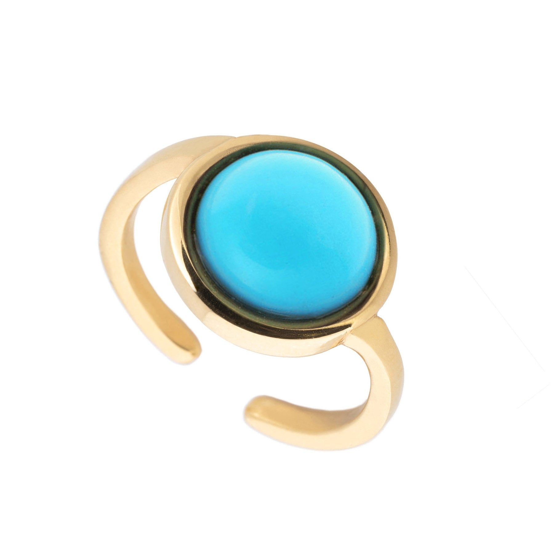 Santa Cruz Turquoise Adjustable Ring on a white background - L'Atelier Global