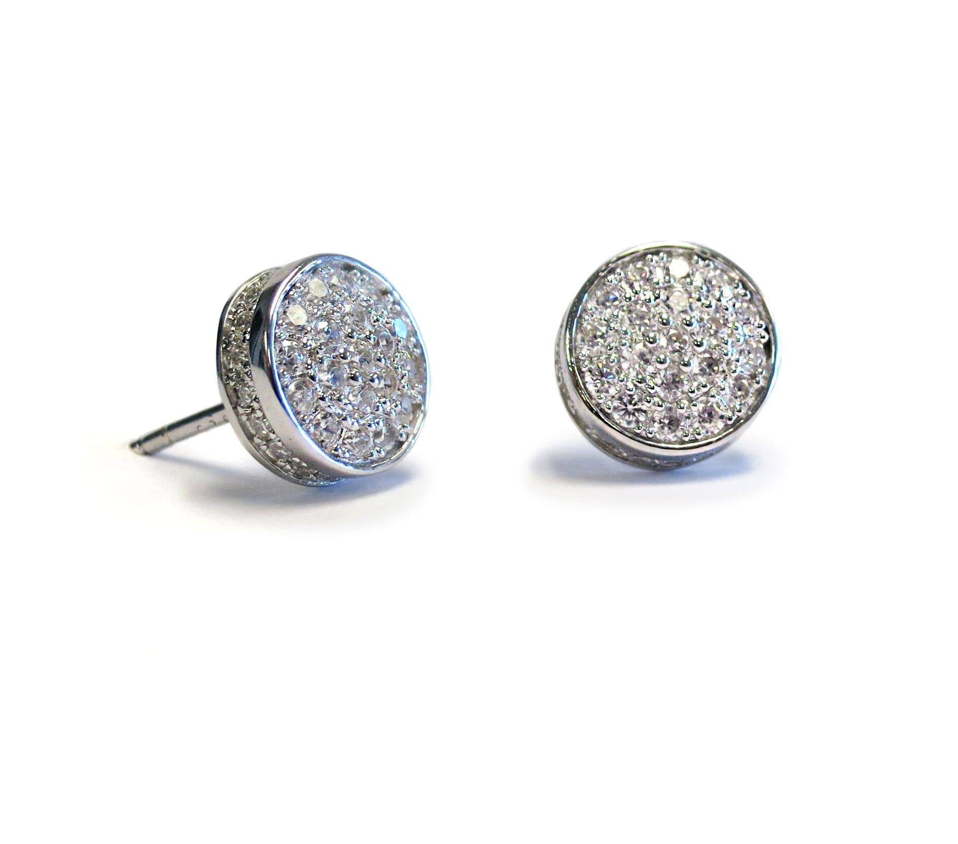 Silver Dazzle Earrings on a white background - L'Atelier Global