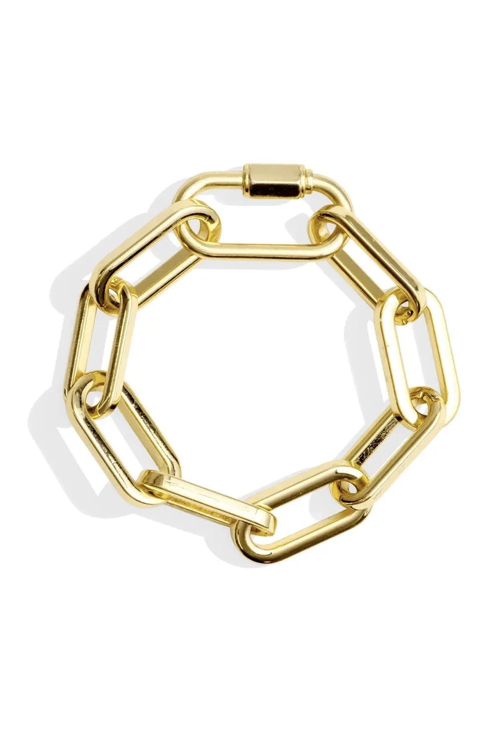 Tempe Chunky Cable Link Bracelet in all gold on a white background - L'Atelier Global