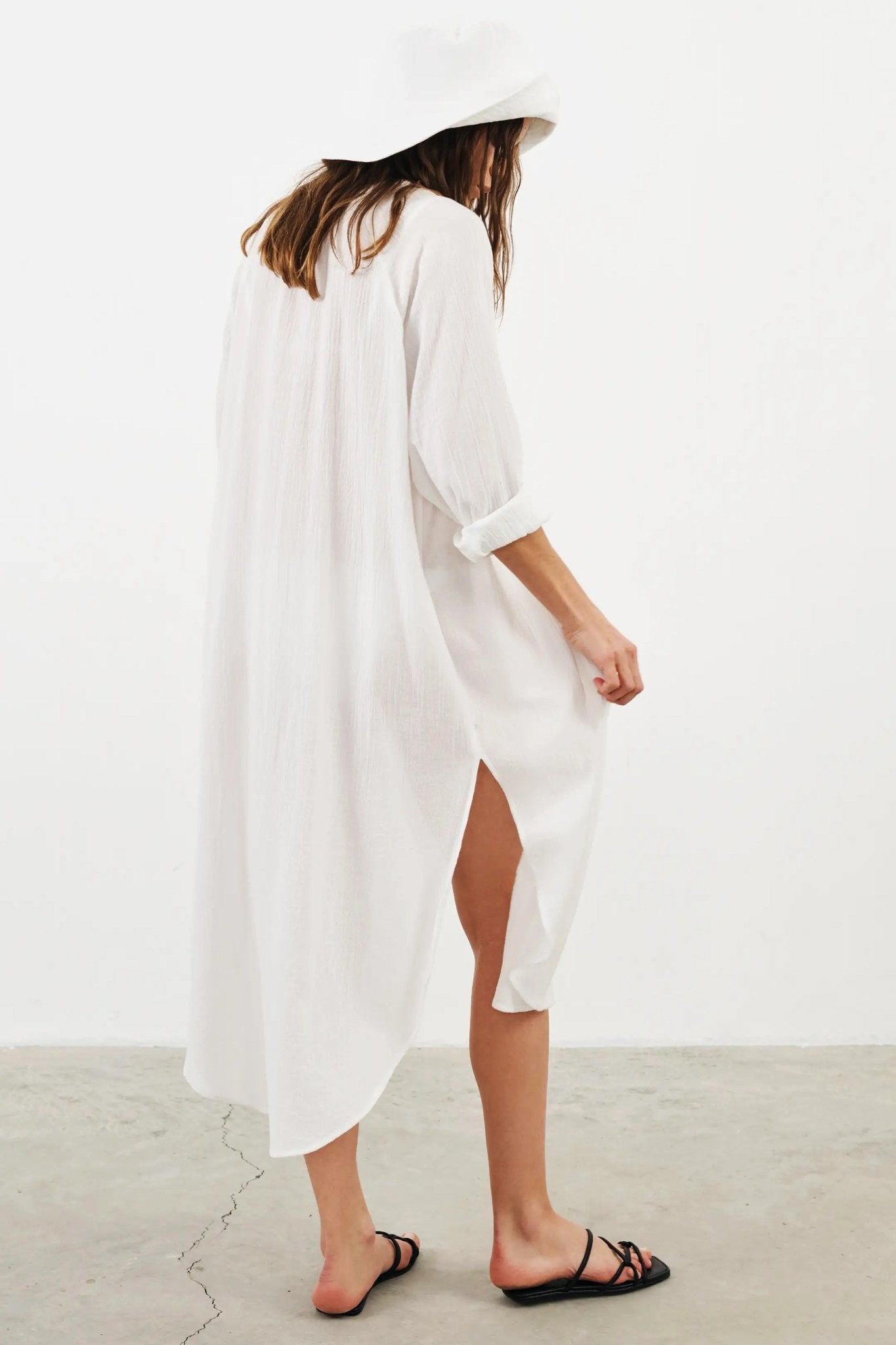 Terra Turkish Cotton Shirt Dress - L'Atelier Global