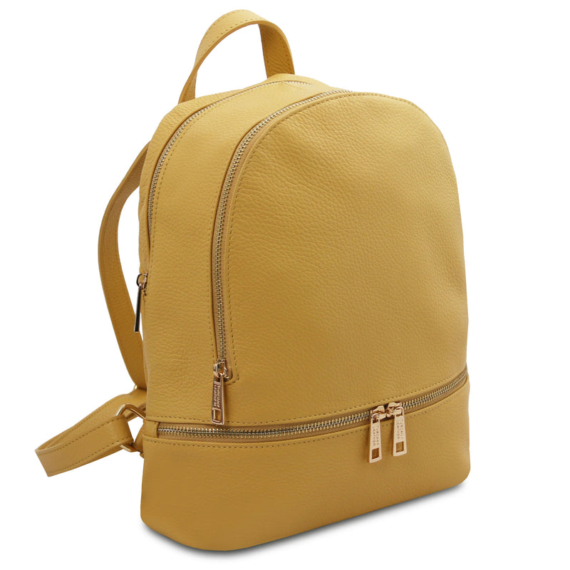 TL Bag Soft Italian Leather Zip Backpack - L'Atelier Global
