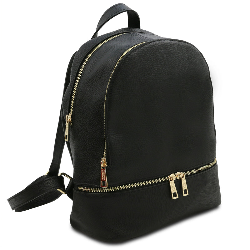 TL Bag Soft Italian Leather Zip Backpack - L'Atelier Global
