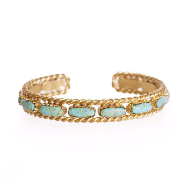 Turquoise Cable Bangle - L'Atelier Global