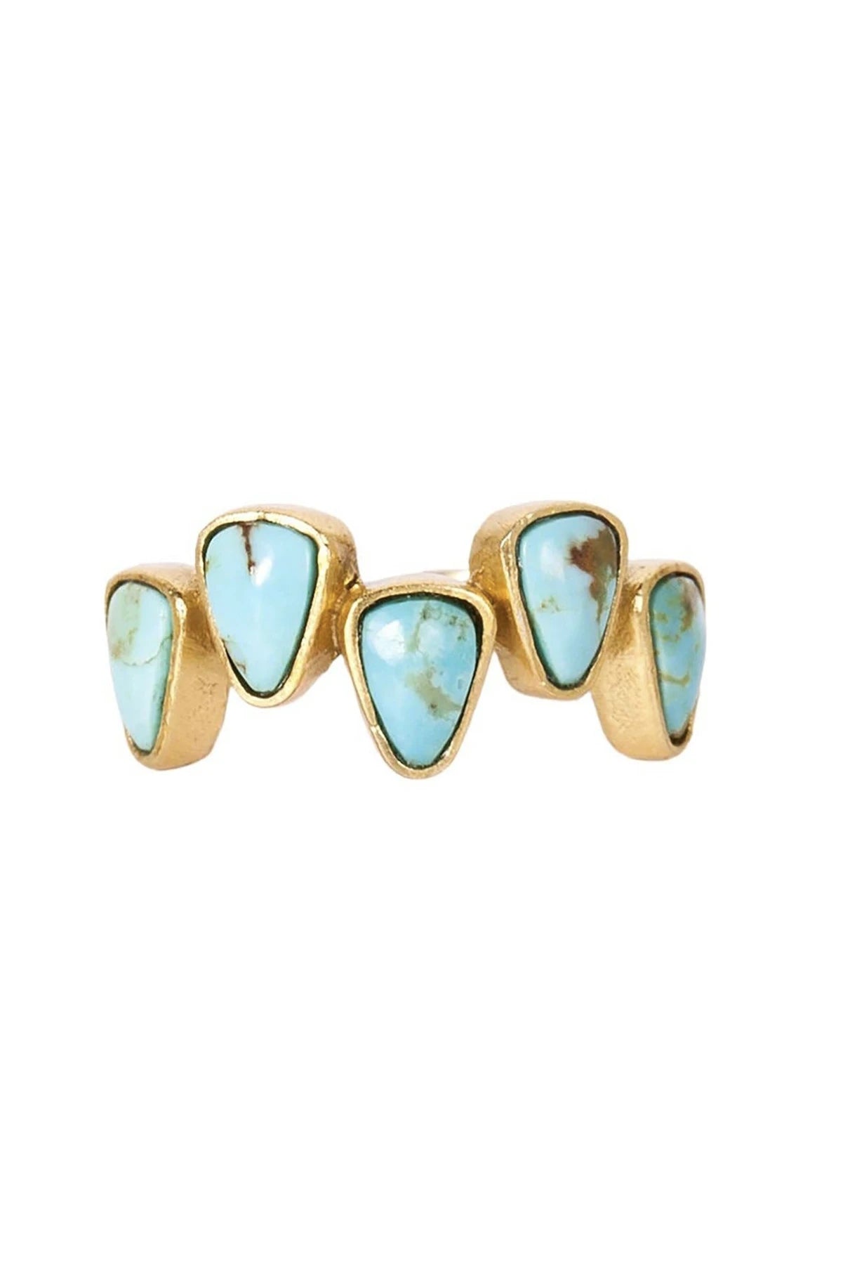 Turquoise Stepping Stones Adjustable Ring on a white background - L'Atelier Global