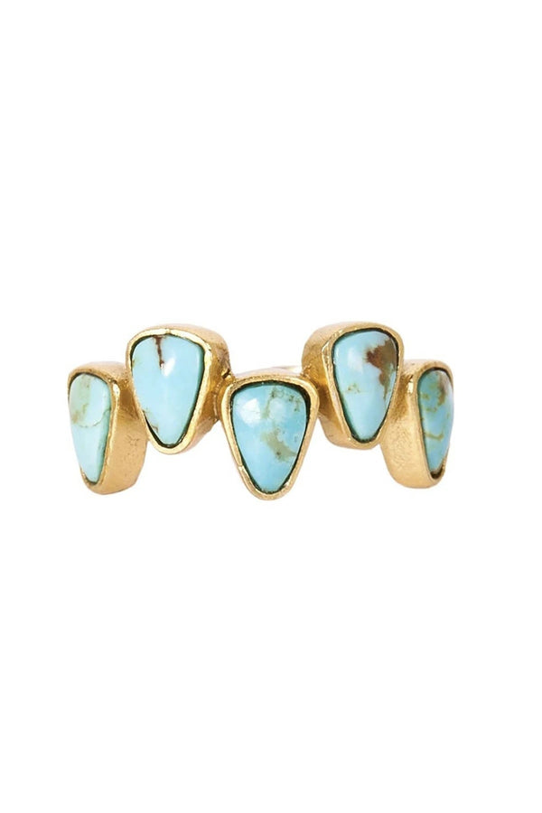 Turquoise Stepping Stones Adjustable Ring - L'Atelier Global