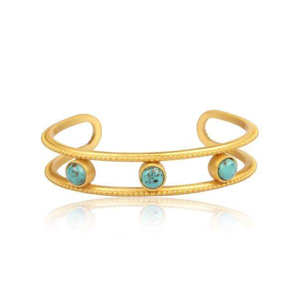 Turquoise Studded Bracelet on a white background - L'Atelier Global
