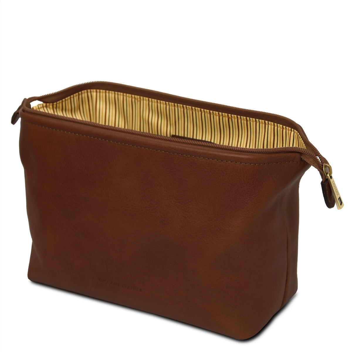 Smarty Large Italian Leather Toiletry Bag | Full-Grain Leather