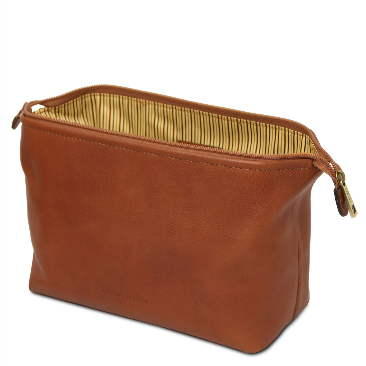 Smarty Large Italian Leather Toiletry Bag | Full-Grain Leather