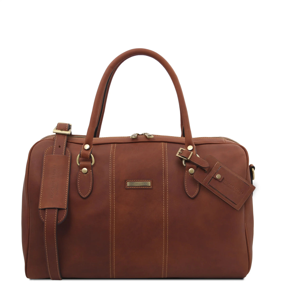 Lisbona Small Italian Leather Duffle Travel Bag | Matte Full-Grain Leather