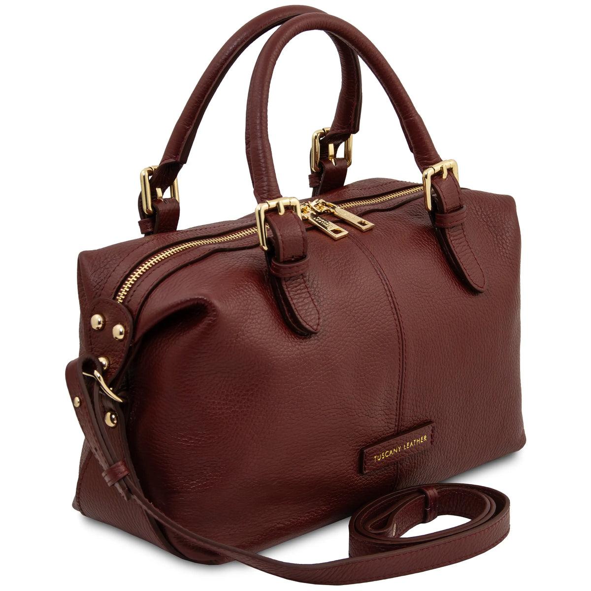 Ribelle Soft Italian Leather Duffle Bag | Pebbled Leather
