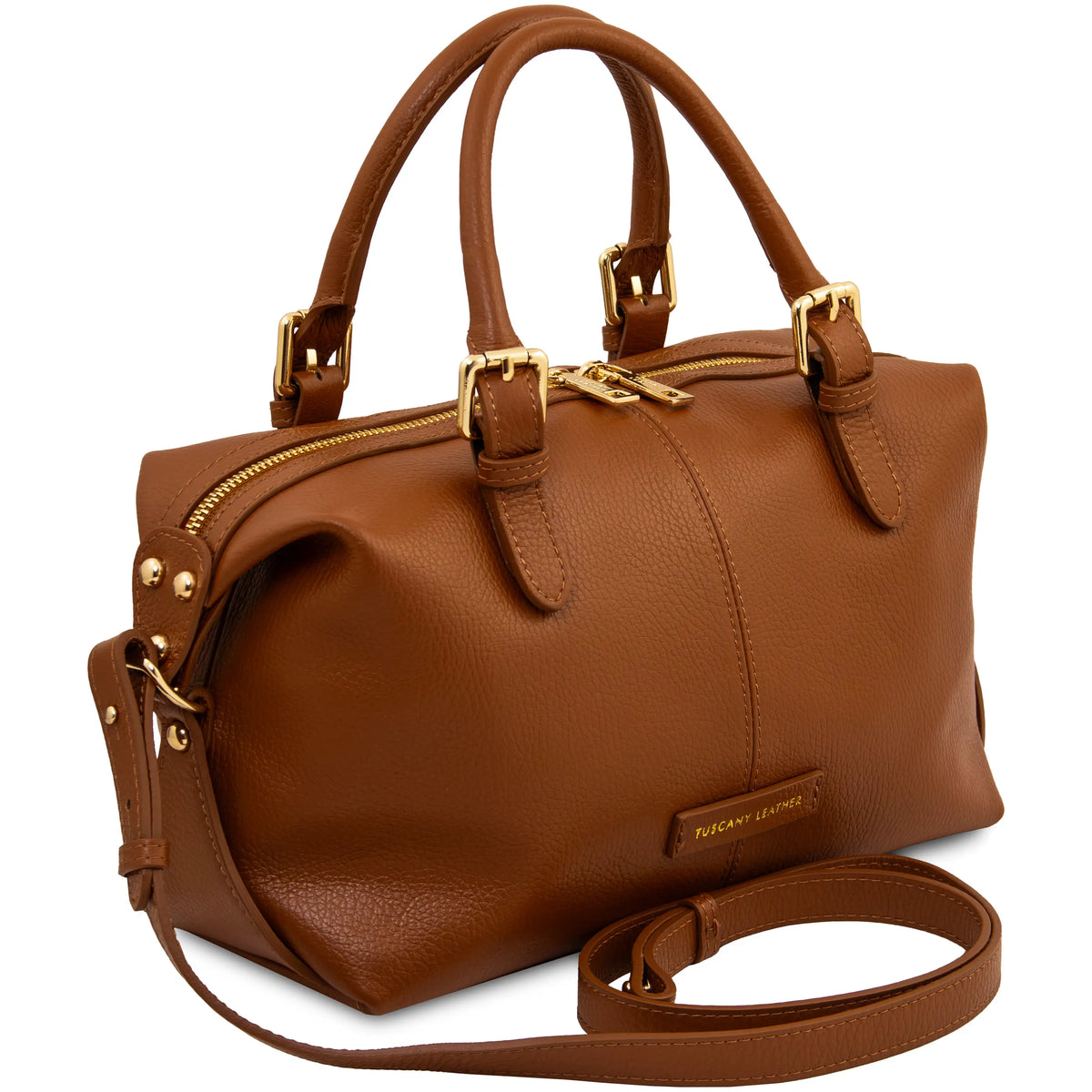 Ribelle Soft Italian Leather Duffle Bag | Pebbled Leather